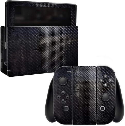 MightySkins Carbon Fiber Skin for Nintendo Switch - Pink Diamond Plate | Protective, Durable Textured Carbon Fiber Finish | Easy to Apply, Remove, and Change Styles | Made in The USA in Saudi Arabia