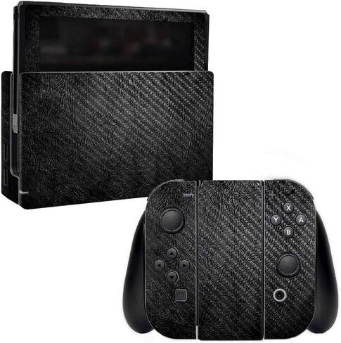 MightySkins Carbon Fiber Skin for Nintendo Switch - Pink Diamond Plate | Protective, Durable Textured Carbon Fiber Finish | Easy to Apply, Remove, and Change Styles | Made in The USA in Saudi Arabia