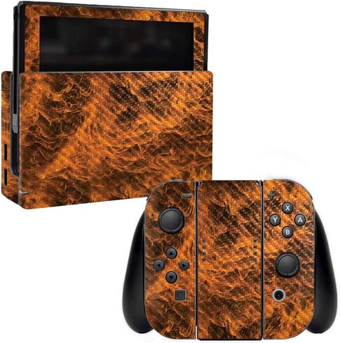 MightySkins Carbon Fiber Skin for Nintendo Switch - Pink Diamond Plate | Protective, Durable Textured Carbon Fiber Finish | Easy to Apply, Remove, and Change Styles | Made in The USA in Saudi Arabia