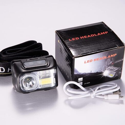 LED Headlamp - 2-Piece Outdoor Bright Light Chargeable Sensor headlamp with Adjustable Headband for Adults and Kids - a Must-Have for Hiking and Camping Gear in Saudi Arabia
