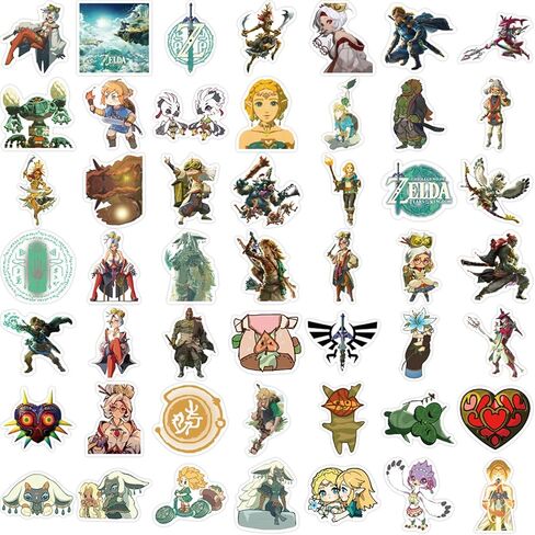 The Legend of Zelda Game Tears of the Kingdom Stickers,50Pcs Vinyl Waterproof Stickers for Laptop,Bumper,Skateboard,Water Bottles,Computer,Phone, Cool Stuff for Teens, Kids, Adults (Tears of the in Kuwait