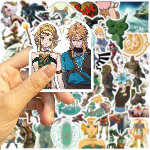 The Legend of Zelda Game Tears of the Kingdom Stickers,50Pcs Vinyl Waterproof Stickers for Laptop,Bumper,Skateboard,Water Bottles,Computer,Phone, Cool Stuff for Teens, Kids, Adults (Tears of the in Kuwait