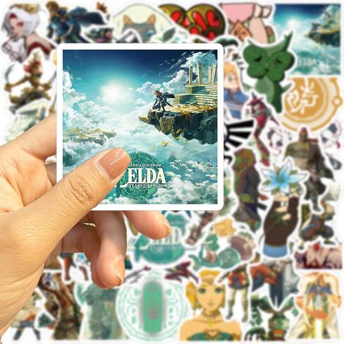 The Legend of Zelda Game Tears of the Kingdom Stickers,50Pcs Vinyl Waterproof Stickers for Laptop,Bumper,Skateboard,Water Bottles,Computer,Phone, Cool Stuff for Teens, Kids, Adults (Tears of the in Kuwait
