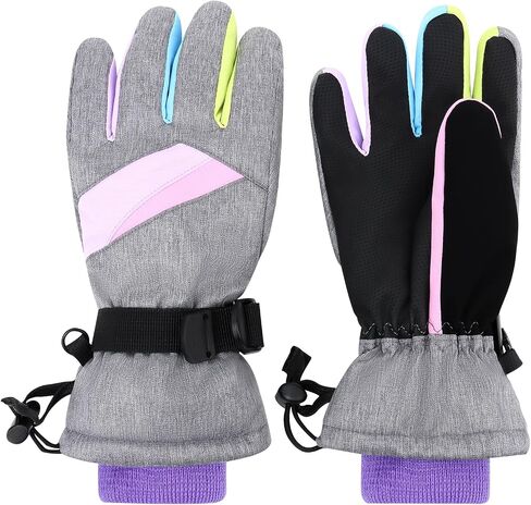 Duoyeree Kids Waterproof Ski Gloves Warm Winter Accessories for Boys & Girls Aged 4-13. in Kuwait