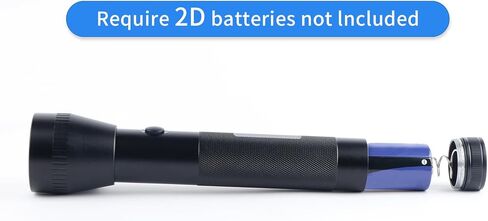Heavy Duty 2-Cell D Battery LED Big Flashlights, High Lumens, Single Mode, Aluminum, Rugged Metal Flashlight for Outdoors and Emergency Power Outages (1 Pack) in Saudi Arabia