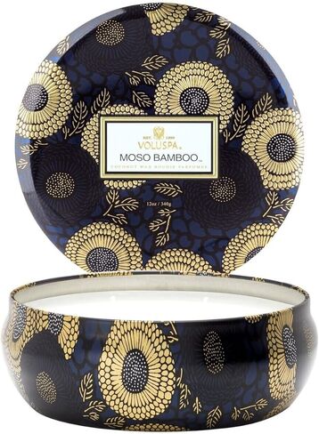 Voluspa 3 Wick Tin Candle - Apple Blue Clover for Unisex - 12 oz Candle in Kuwait