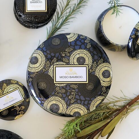 Voluspa 3 Wick Tin Candle - Apple Blue Clover for Unisex - 12 oz Candle in Kuwait