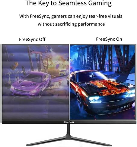 24 Inch Monitor 75Hz FHD IPS Computer Screen 1080P PC Monitor, 5ms(GTG) 99% sRGB Low Blue Light Anti-Glare LED Desktop Display HDMI/VGA/Audio/Freesync/VESA Tilt Adjustable in Kuwait