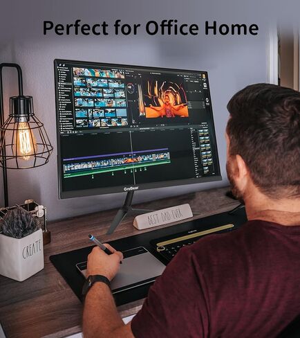 24 Inch Monitor 75Hz FHD IPS Computer Screen 1080P PC Monitor, 5ms(GTG) 99% sRGB Low Blue Light Anti-Glare LED Desktop Display HDMI/VGA/Audio/Freesync/VESA Tilt Adjustable in Kuwait