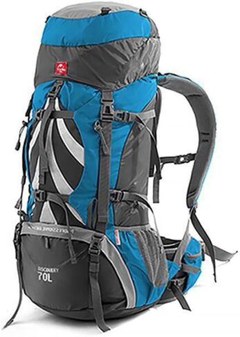 حقيبة ظهر Naturehike 70+5L خفيفة الوزن للمشي لمسافات طويلة، أقمشة مقاومة للتمزق - نظام حمل CR خفيف - حمل مريح للوزن (أسود) in Kuwait