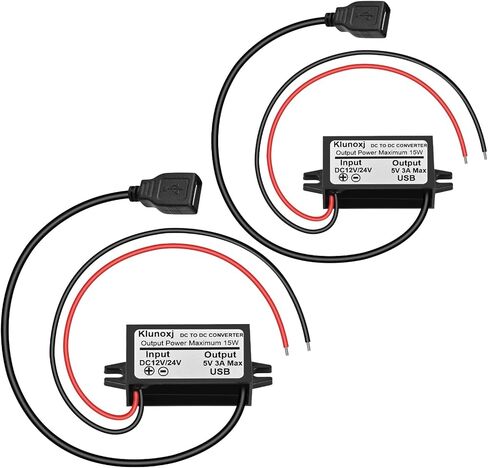 DC 12V/24V to DC 5V 3A 15W USB Buck Converter Adapter Step Down Module(1) in Saudi Arabia