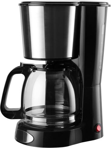 ماكينة صنع القهوة بالتنقيط 12 كوب من YSSOA، ماكينة قهوة مضادة للتنقيط، وظيفة الحفاظ على الدفء التلقائي، أواني قهوة شفافة لمستوى الماء، ماكينة صنع القهوة الصغيرة باللون الأسود، من الفولاذ المقاوم للصدأ in Kuwait