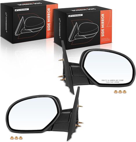 A-Premium Driver Side Manual Door Mirror - Compatible with Chevy Silverado 1500 2500 3500 07-13 & GMC Sierra 1500 2500 3500 - Non-Heated Manual Folding Outside Rear View Mirror in Saudi Arabia