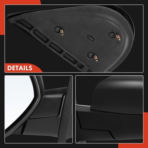 A-Premium Driver Side Manual Door Mirror - Compatible with Chevy Silverado 1500 2500 3500 07-13 & GMC Sierra 1500 2500 3500 - Non-Heated Manual Folding Outside Rear View Mirror in Saudi Arabia