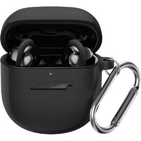 Case for Bose QuietComfort Earbuds II(2022)& New Bose QuietComfort Ultra Case (2023), WOFRO Silicone Protective Skin Cover for New Bose QuietComfort Earbuds 2 Accessories with Carabiner (Blue)