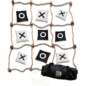Giant Tic Tac Toe Games, OCES Outdoor Games for Kids Bean Bag Toss Yard Games for Adults, Backyard Lawn Camping Games No Assembly (3ft x 3ft)