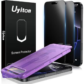 Uyiton for iPhone 16 Pro Max Matte Privacy Screen Protector - Anti-Fingerprint [Easy Fit] Anti-Spy Shatterproof Full Coverage Case Friendly 9H Tempered Glass Screen Cover, 2 Pack
