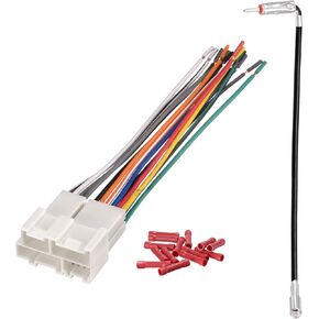 Bingfu Car Stereo Wiring Harness for Select 1986-2005 Buick Cadillac Chevrolet GMC Oldsmobile Pontiac Saturn Isuzu Vehicle DA31 Radio Wire Harness with Antenna Adapter