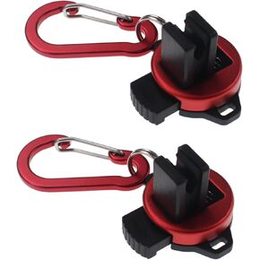 Fishing Rod Clip, Wearable Fishing Rod Holder with Keychain, 2-11MM Rod Diameter Portable Fishing Lure Hanging Pole, Fly Fishing Tackle Accessories, Creek Rod Clip Assistant Tools (2PCS)