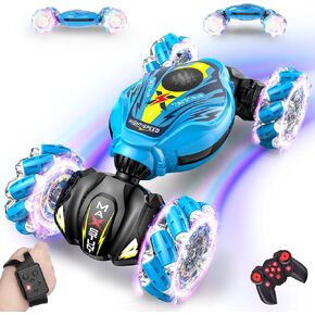 Spider Gesture Sensing RC Stunt Car, Hand Controlled and 2.4GHz Remote Control Toy Car with Light Music, 360° Rotation Gesture Sensor Spider Toy for 3 4 5 6 7 8 Year Old Kids Boys Girls Gifts