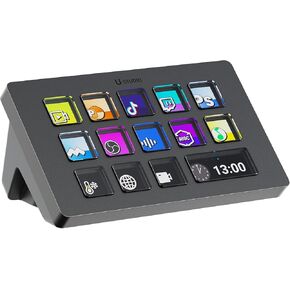 ULANZI D200 U-Studio Macro Keyboard, 14 LCD Keys, 13 Customizable Macro Keys to Control Apps and Software, Trigger Actions in OBS, Twitch, YouTube and More, for Mac/PC