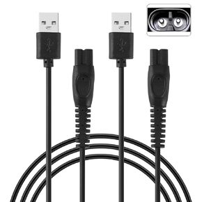 5V USB Charger Cord for Philips OneBlade QP2724 QP2834 QP1924,Replacement for OneBlade 360 MG7910 MG5910 MG9510 QP4631 QP6531 QP1424 X3001 USB Trimmer Charging Cable(2 Pack,3.3FT)