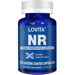 NR Supplement 350 mg, Similar to NMN, Potent Nicotinamide Riboside with Resveratrol & Betaine, High Absorption & Stabilized NAD Supplement for Healthy Aging, Vegan, 30 Capsules