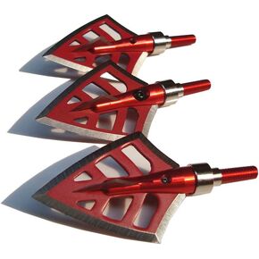 6PCS 125 Grain DRT Broadheads Mechanical for Hunting Compound Recurve Bow Arrows with Two Razor Blades and Spines