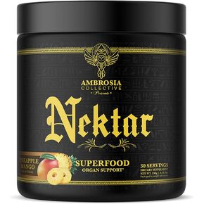 Ambrosia Nektar - Superfood Powder | Complete Health Supplement | Organ Support - Liver, Heart, Kidney Health | 30 Servings (Apple Symphony)