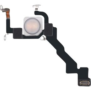 Flash Light Flex Cable Replacement for iPhone 13 Pro Repair Flashlight Part Fix Silent Switch with Pre-Installed Metal Bracket Holder 13Pro for A2636, A2638, A2639, A2640, A2483.