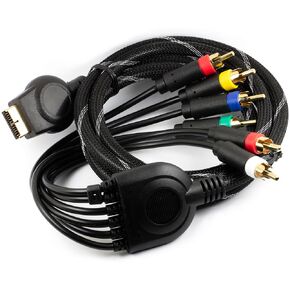 6FT RGBS AV Cable for PS1 / PS2 / PS3, RGB + Sync Monitor RCA Audio Video Cord