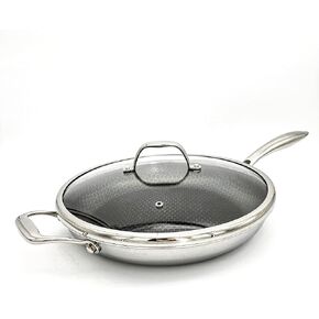 11 Inch Hexagon Surface Hybrid Stainless Steel Frying Pan