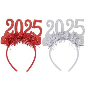 BEGOOD 3PCS Christmas Headbands Xmas Reindeer Headwear Silver Antler Holiday Headbands Tassel Seasons Themes Headband Assorted Styles for Christmas Party Accessories