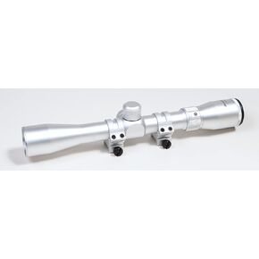 Lightweight Stainless Chrome Silver Rifle Scope 3-9x32 for 10/22 Sporter 1022 22 Auto with Weaver Style Scope Rings