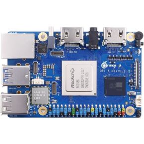 Orange Pi 5 Max 16GB LPDDR5 Rockchip RK3588 8-Core 64-Bit Single Board Computer with eMMC socket, Wi-Fi 6E/Bluetooth 5.3/BLE, Development Board Run Linux/Ubuntu/Debian/Android(5 Max 16GB+Power Supply)