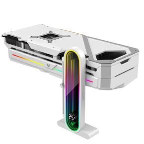 جهاز دمج وحدة التحكم في درجة الحرارة بمروحة Pwm، محول ضوء RGB للكمبيوتر للتحكم عن بعد، 8 * 4 منافذ تحكم في سرعة المروحة، 10 * 5 فولت 3 منافذ A-RGB، مع مغناطيس (أبيض)
