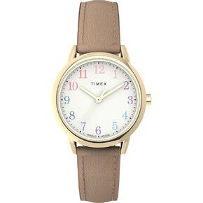 Timex Women's Easy Reader 30mm Watch - Black Strap White Dial Silver-Tone Case