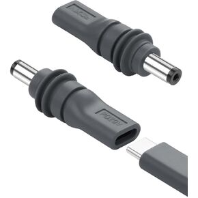 CERRXIAN 2 Pack USB C to DC 5.5mm x 2.1mm Power Adapter for Starlink Mini, PD100W USB C Female to DC5521 Male Connector Charge Barrel Jack Power Adapter for Starlink Mini Replacement Waterproof Cable