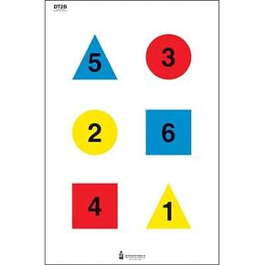 4 Color Discretionary Command Training Target 23 x 35 Inch