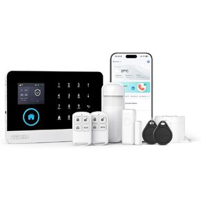 Home Security System - Alarm 8-Piece Kit Compatible with Alexa,Tuey and Smart Life (No Contract)
