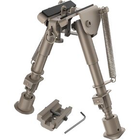 6-9 Inches Tactical Rifle Bipod with Picatinny Rail Adapter,Flat Dark Earth Bipod