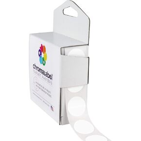 ChromaLabel 0.75 Inch Permanent Round Target Pasters for Shooting and Marksmanship, 1000 Labels per Dispenser Box, Black