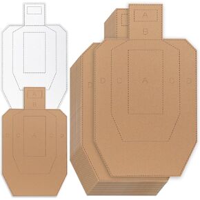 Shooting Targets for USPSA, 30x18in Tactical Cardboard Targets, Shooting Targets Silhouette Cardboard, Targets for Shooting Range Practice Competitions Self-Defense Training