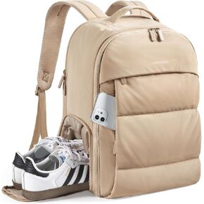 BAGSMART Carry on Backpack with Shoe Compartment, 30L Travel Backpack Airline Approved, Lightweight Gym Backpack for Women, Water Resistant Travel Bag Fits 15.6 Inch Laptop, Black