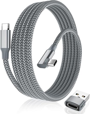 Elebase USB C to C 100W Charging Cable 10FT with USB-A Adapter,Type-C PD Fast Charger Cord for Car iPhone 16 15 Pro Max Plus,Airpods 4th,MacBook Mac,iPad 10 10th Air 4 5 6,Galaxy S24 S23,Right-Angled in Saudi Arabia