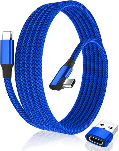 Elebase USB C to C 100W Charging Cable 10FT with USB-A Adapter,Type-C PD Fast Charger Cord for Car iPhone 16 15 Pro Max Plus,Airpods 4th,MacBook Mac,iPad 10 10th Air 4 5 6,Galaxy S24 S23,Right-Angled in Saudi Arabia