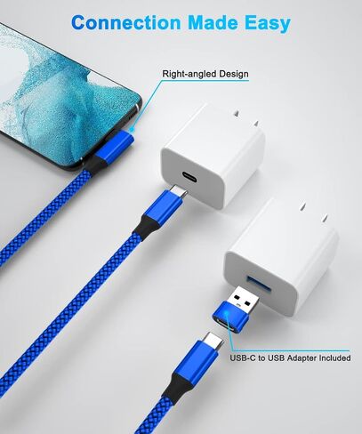 Elebase USB C to C 100W Charging Cable 10FT with USB-A Adapter,Type-C PD Fast Charger Cord for Car iPhone 16 15 Pro Max Plus,Airpods 4th,MacBook Mac,iPad 10 10th Air 4 5 6,Galaxy S24 S23,Right-Angled in Saudi Arabia