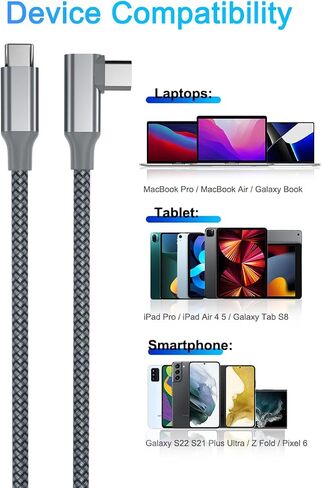 Elebase USB C to C 100W Charging Cable 10FT with USB-A Adapter,Type-C PD Fast Charger Cord for Car iPhone 16 15 Pro Max Plus,Airpods 4th,MacBook Mac,iPad 10 10th Air 4 5 6,Galaxy S24 S23,Right-Angled in Saudi Arabia