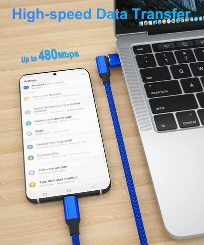 Elebase USB C to C 100W Charging Cable 10FT with USB-A Adapter,Type-C PD Fast Charger Cord for Car iPhone 16 15 Pro Max Plus,Airpods 4th,MacBook Mac,iPad 10 10th Air 4 5 6,Galaxy S24 S23,Right-Angled in Saudi Arabia