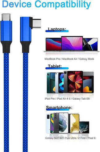Elebase USB C to C 100W Charging Cable 10FT with USB-A Adapter,Type-C PD Fast Charger Cord for Car iPhone 16 15 Pro Max Plus,Airpods 4th,MacBook Mac,iPad 10 10th Air 4 5 6,Galaxy S24 S23,Right-Angled in Saudi Arabia